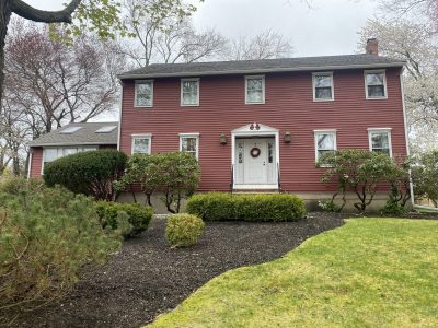 Red house in Danvers, ma after painting project