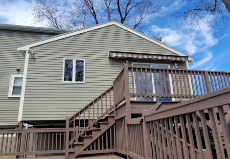Back of residential exterior home in Beverly after painting project