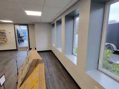 commercial business interior in beverly, ma, after completed commercial interior painting project by certapro painters of north shore and cape ann