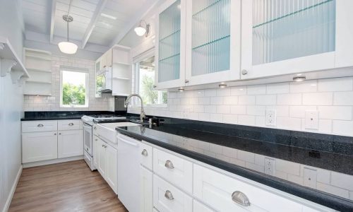 Bright and clean kitchen cabinets