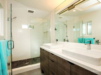 Interior master bathroom painting by CertaPro Painters in Crest, CA