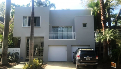 Tampa contemporary stucco home exterior repaint