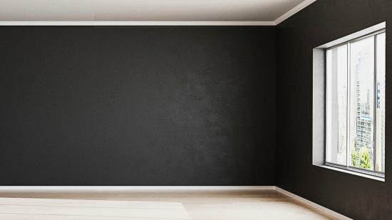 Faux Painting Stock Photo black wall