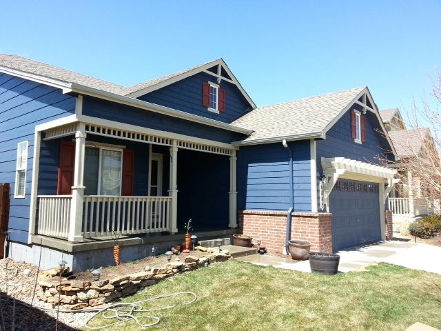 Blue and White Exterior