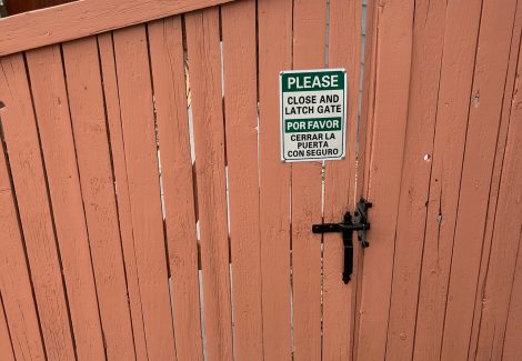 painted fence outside of home