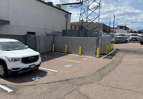repainted parking lot striping