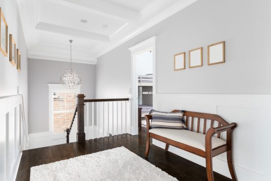 Stock art of upstairs hallway