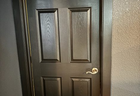 black painted interior door