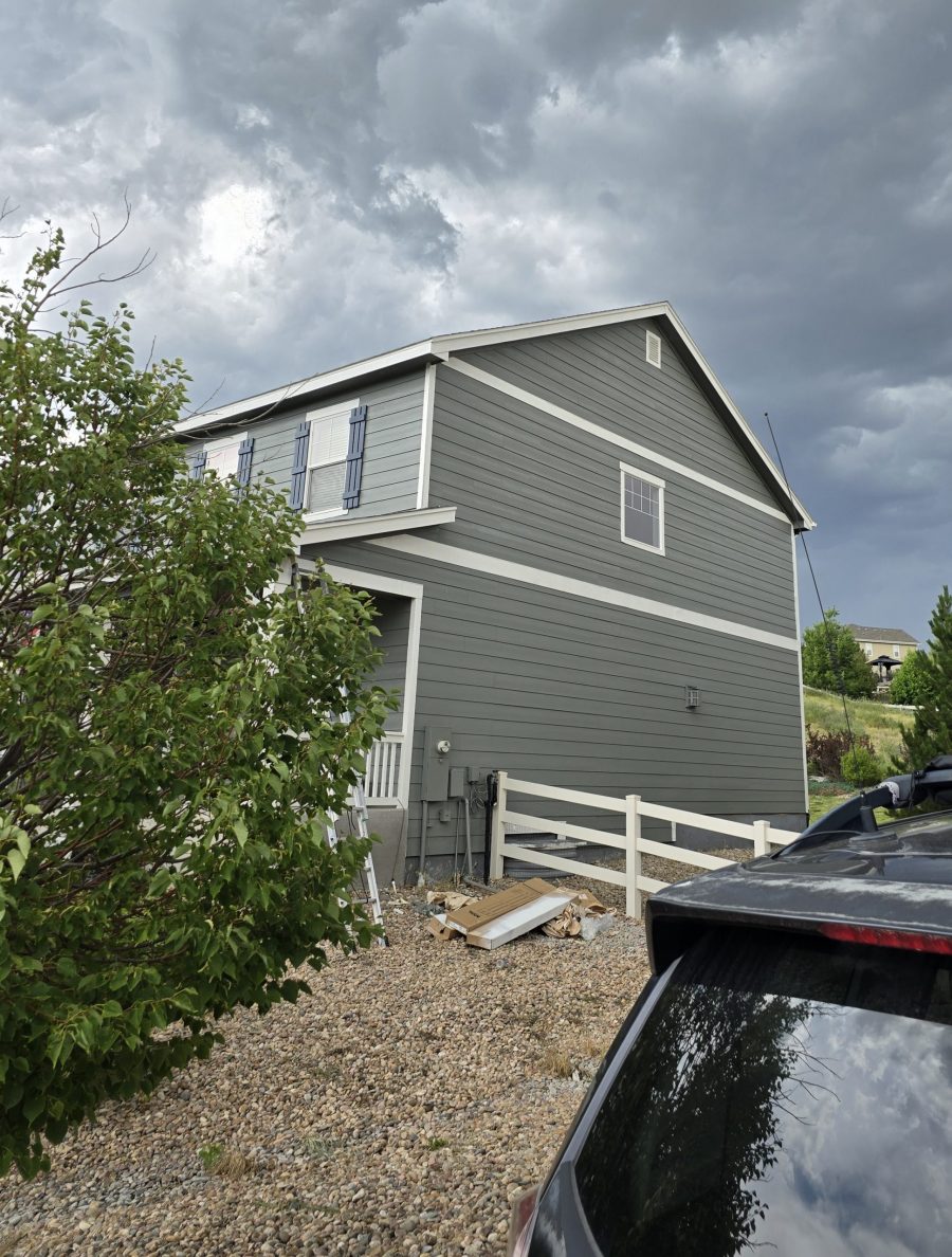 side of house with grey painted siding Preview Image 1