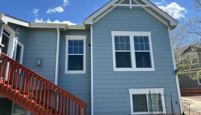 complete exterior paint job - stair side