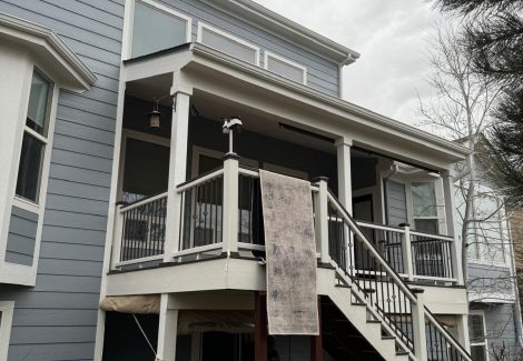 exterior of house with deck and staircase