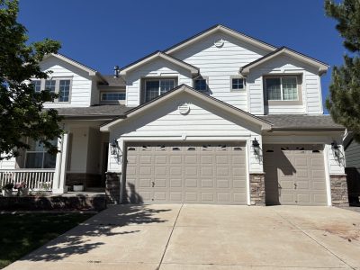 house exterior with white painted siding