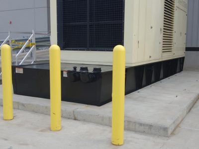 repainted black metal generator and fulel tank