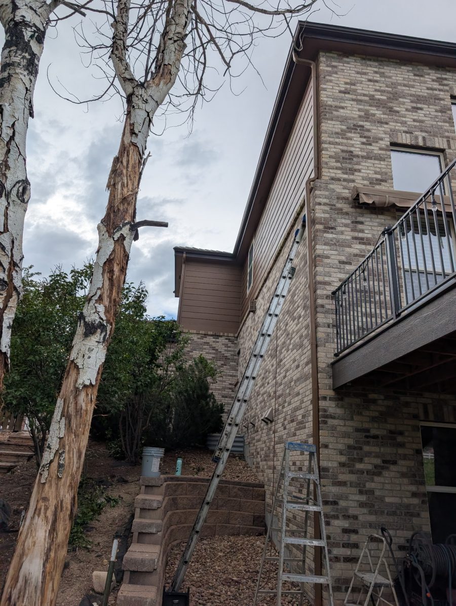 brick and siding house during repaint Preview Image 3