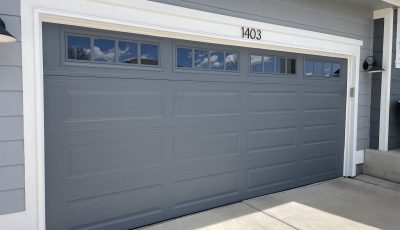 painted home garage door
