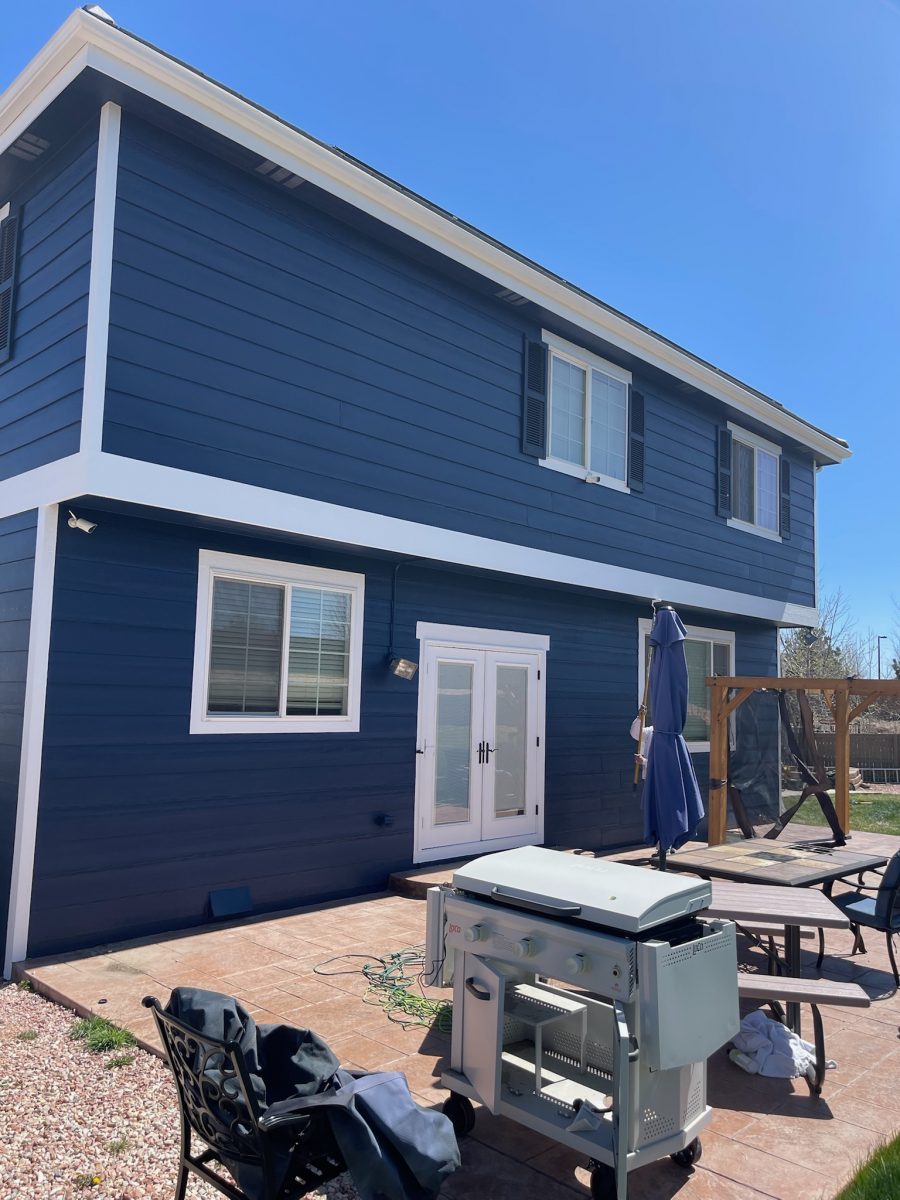 back of blue painted house Preview Image 2