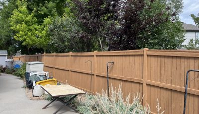 Fence Staining Project in Castle Rock, CO