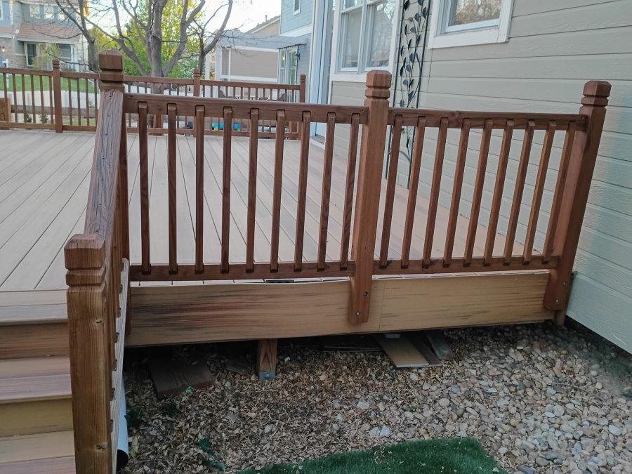 clear stained wooden deck attached to house Preview Image 1