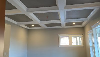 room with coffered ceiling