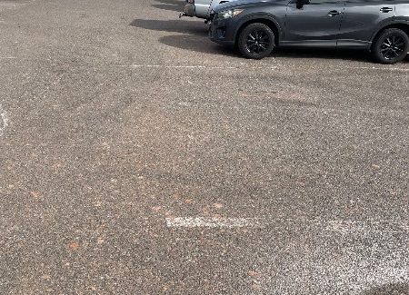 faded parking lot striping