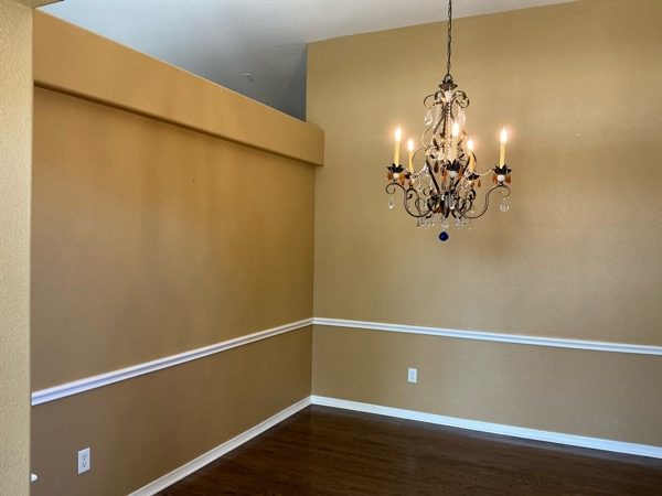 empty home interior room with chandelier and chair rail Preview Image 5