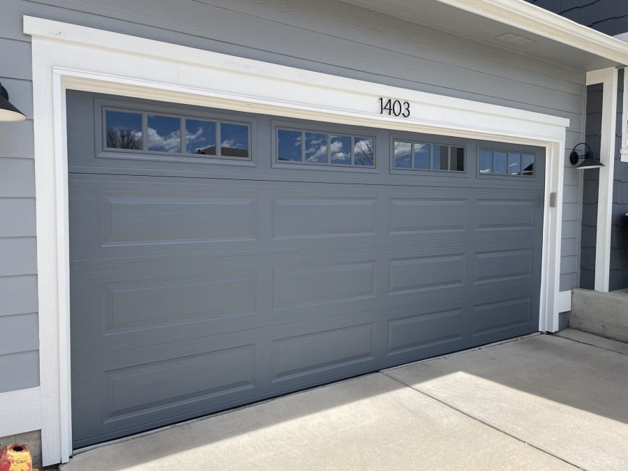 painted home garage door