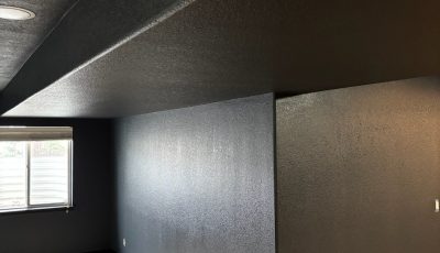 black painted walls