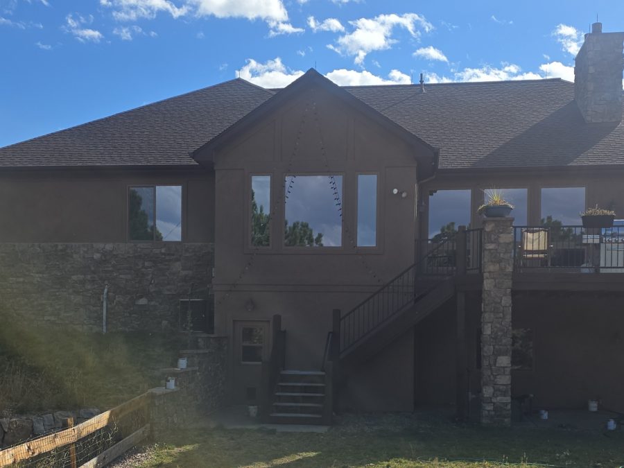 rear exterior of stucco home after repaint Preview Image 2