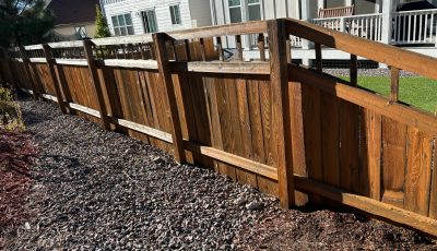 Fence Staining Project in Castle Rock, CO