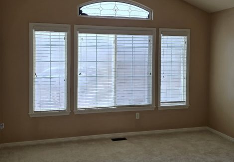 room with large windows, newly painted