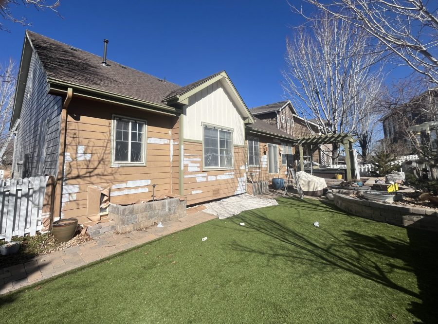 front exterior of house with peeling paint Preview Image 3