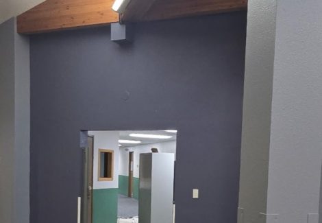 painted interior wall