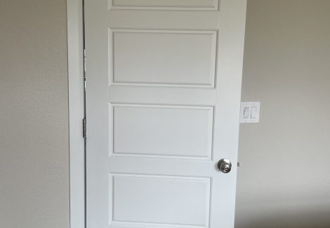 white painted interior door