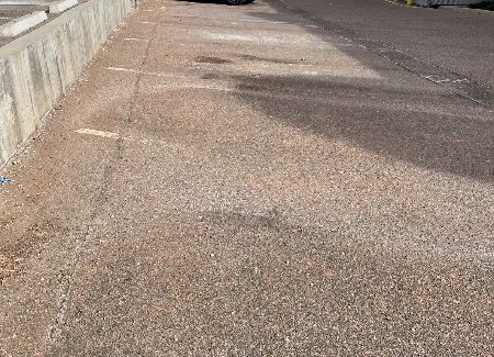 faded parking lot striping