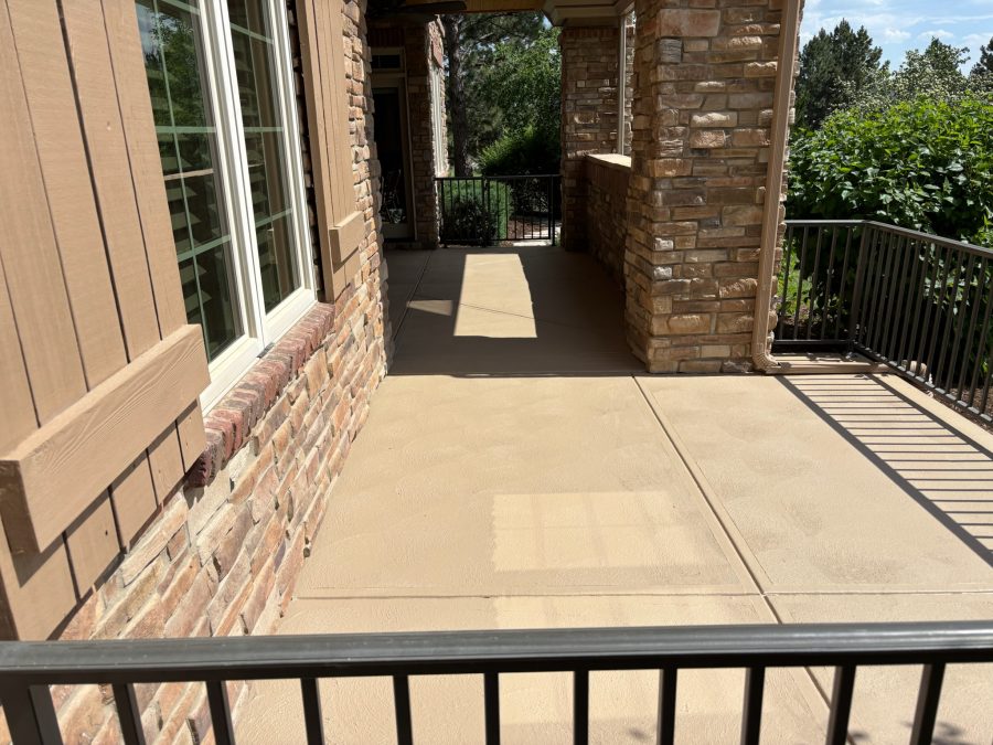 coated concrete patio