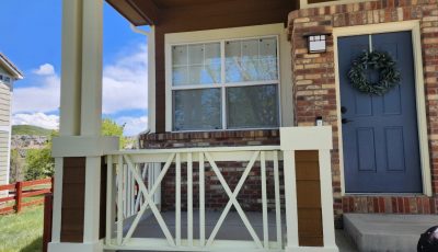 repainted front porch railing