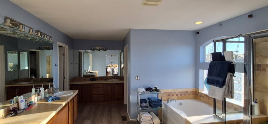 blue painteed master bathroom Preview Image 4