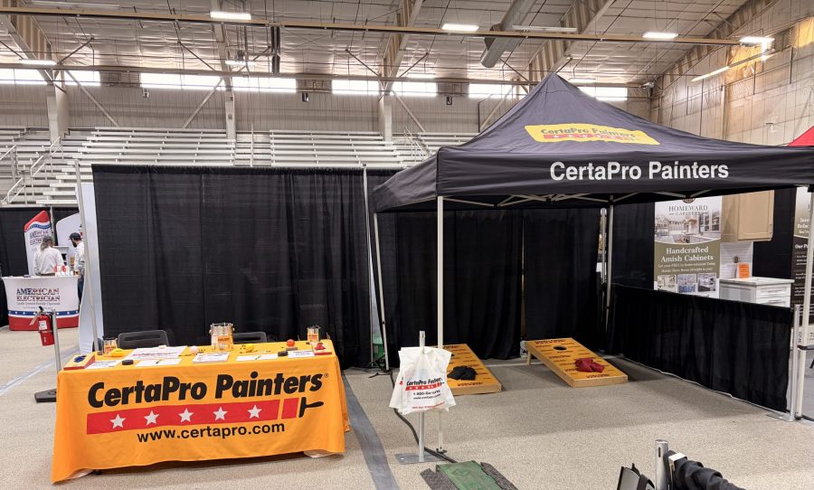 certapro table and pop up tent with cornhole boards Preview Image 1