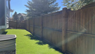 wooden fence and yard