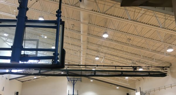 Finished basketball court