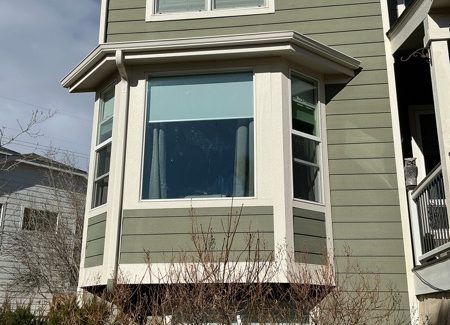 house with green siding
