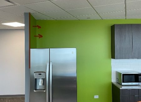 refrigerator in kitchenette