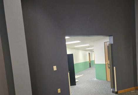 painted interior wall