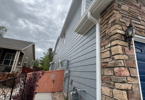 side view of house with painted siding