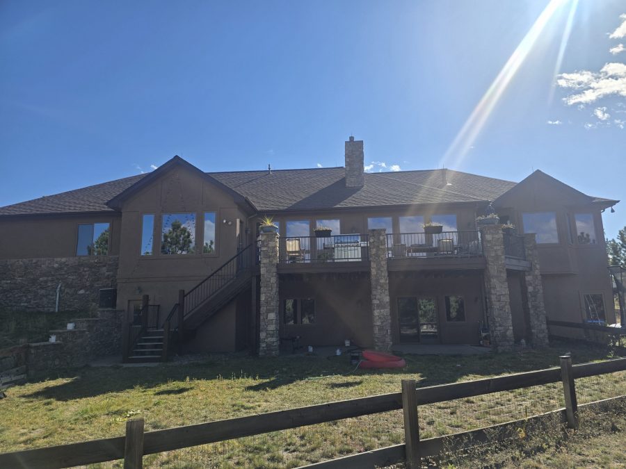 rear exterior of stucco home after repaint Preview Image 3