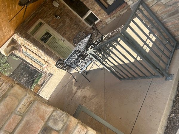 concrete patio with cafe table and chairs Preview Image 7