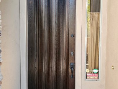 stained front door