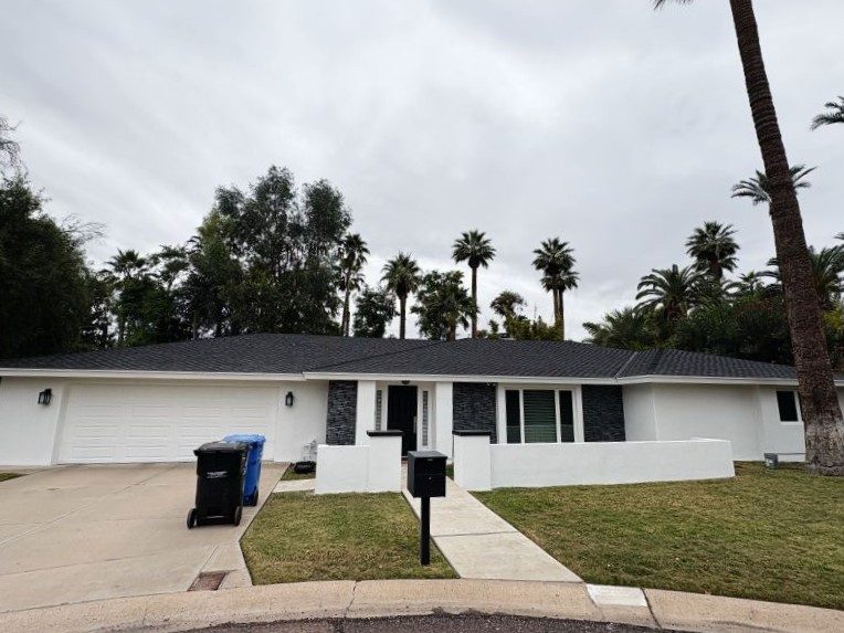 white painted house exterior
