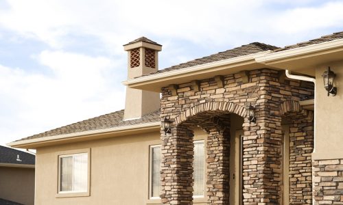 Stone Stucco and Sky