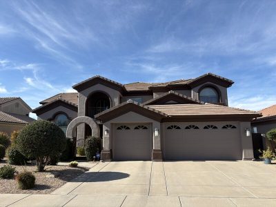 front exterior of painted house